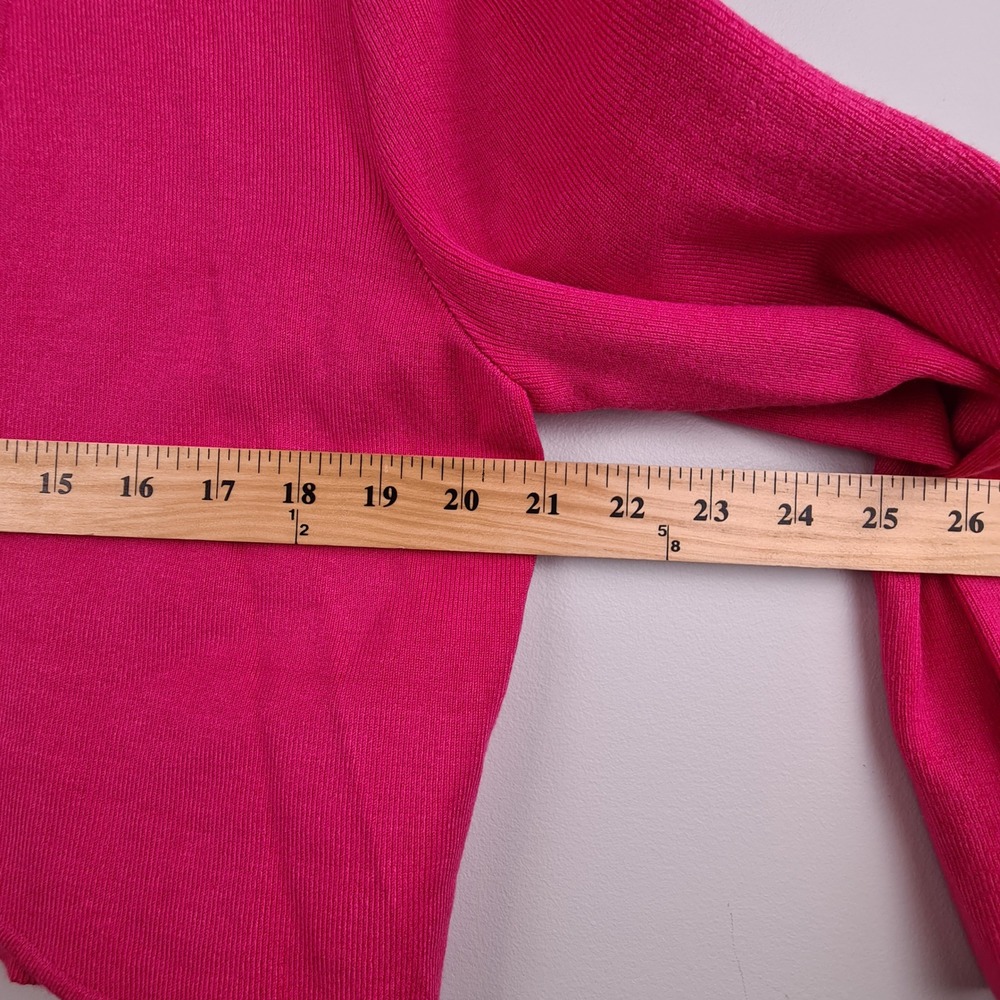 White House Black Market Pink Open Front Bolero Shrug Cardigan Large WHBM Office - Picture 5 of 7